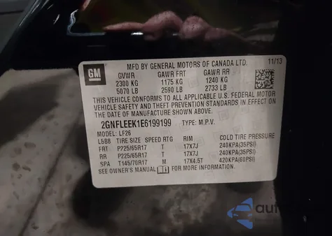 2014 Chevrolet Equinox Ls from USA, damaged, VIN 2GNFLEEK1E6199199